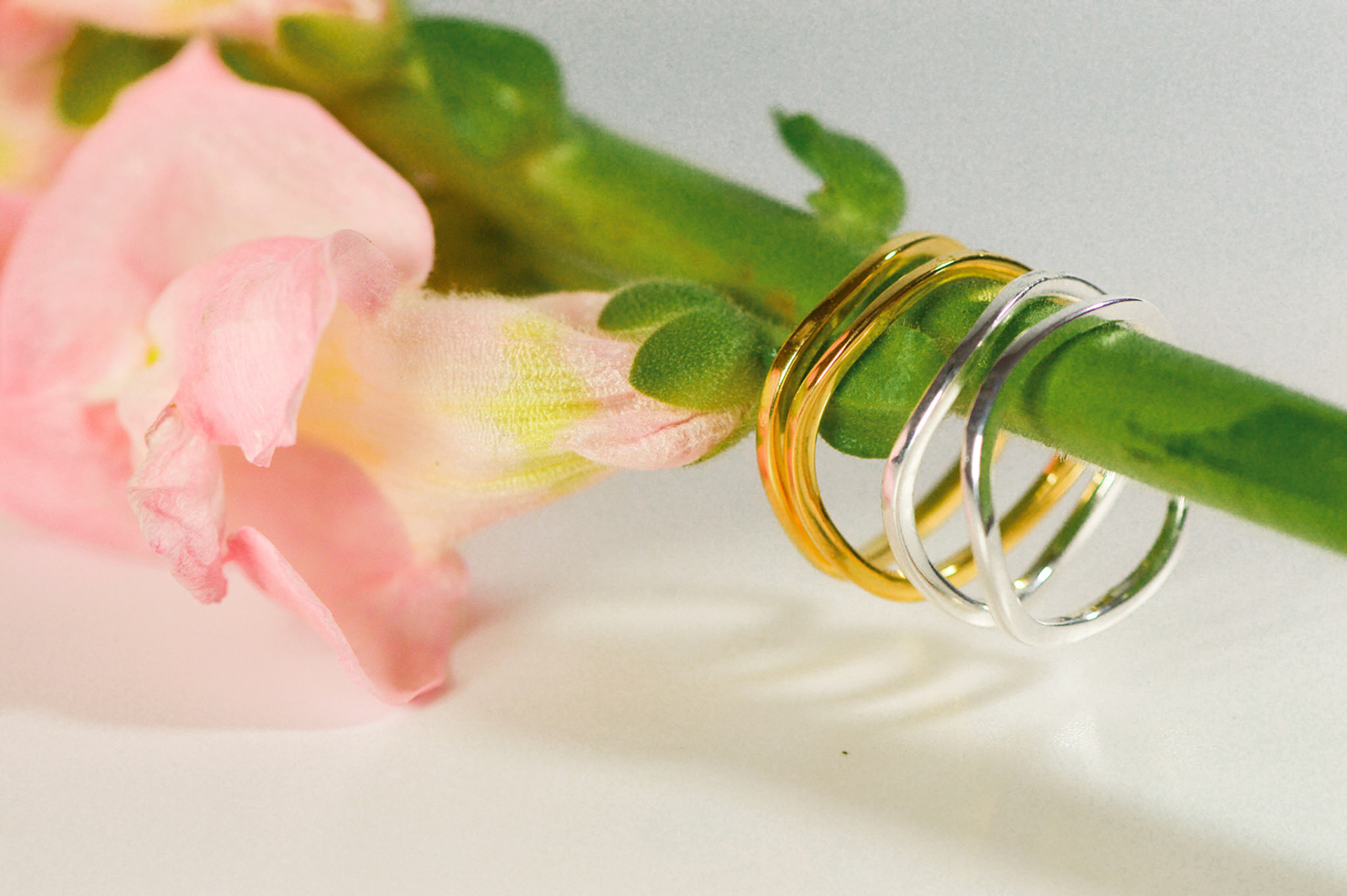 Sia Shafer gold and silver rings creative photography