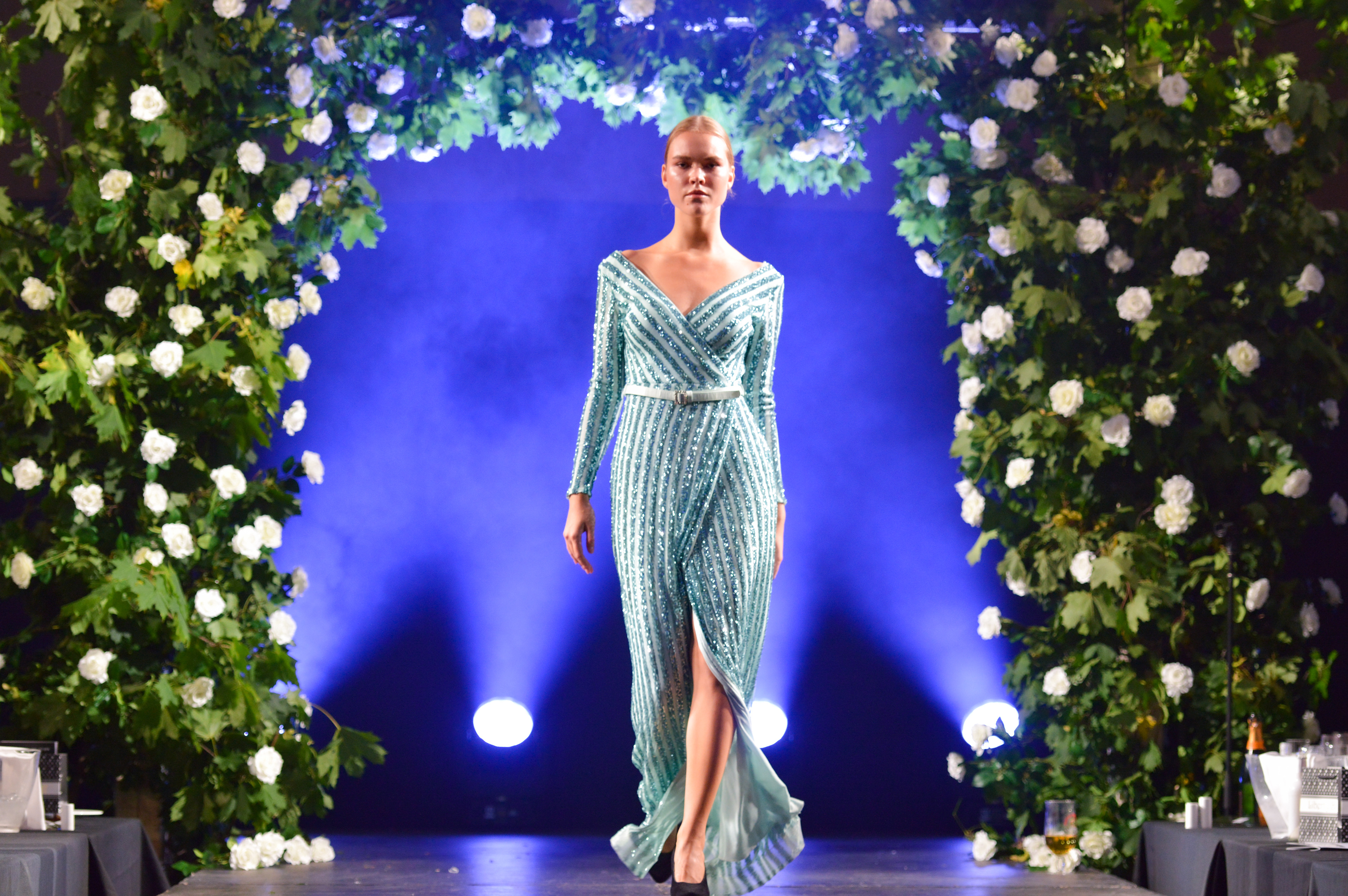 model walking for Forever Unique at the 2019 manchester fashion festival - event and runway photographer