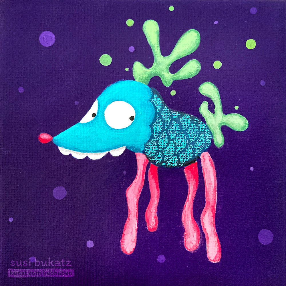 »Flubberhund«, 10 x 10 cm