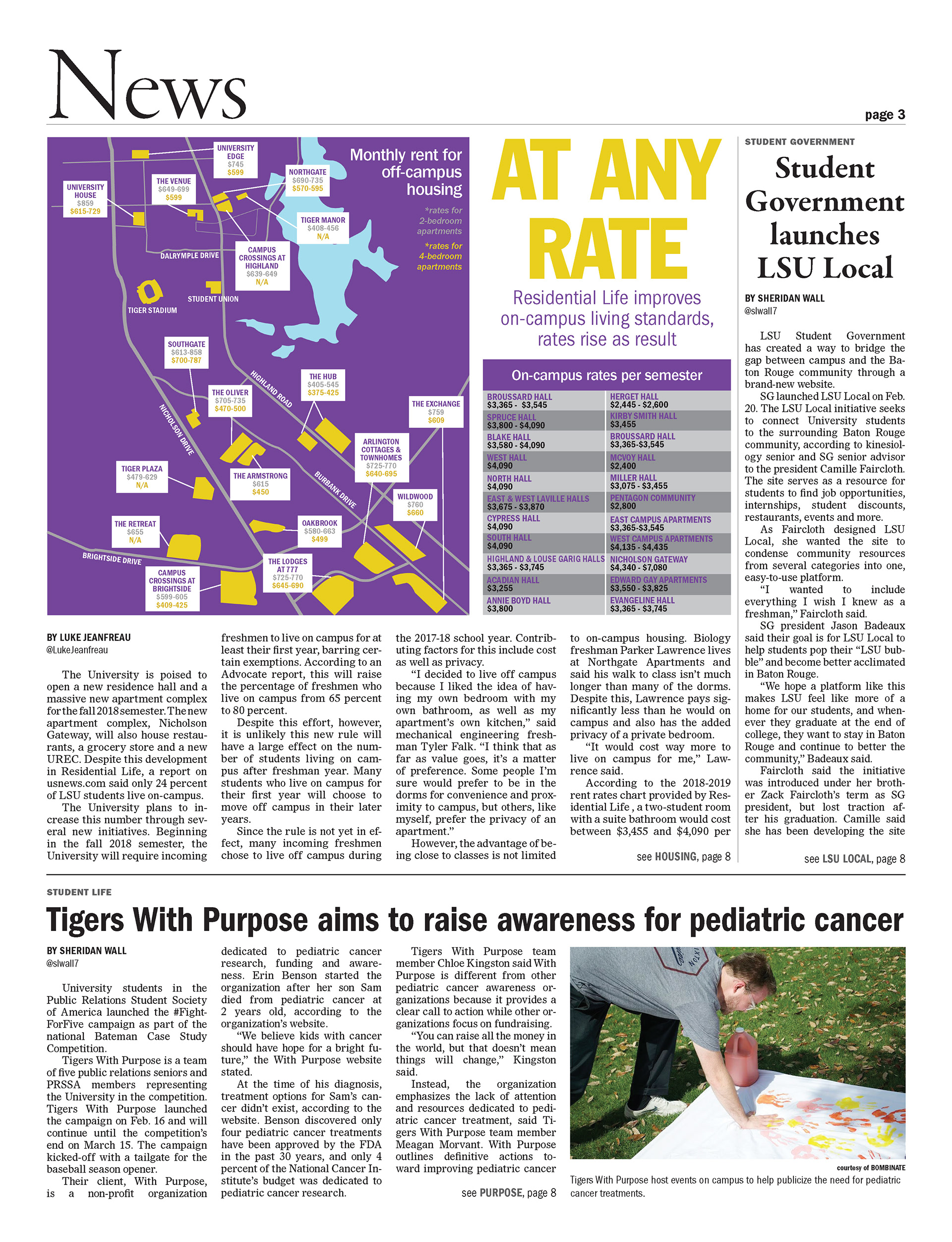 News Section page design. Map illustrated by me