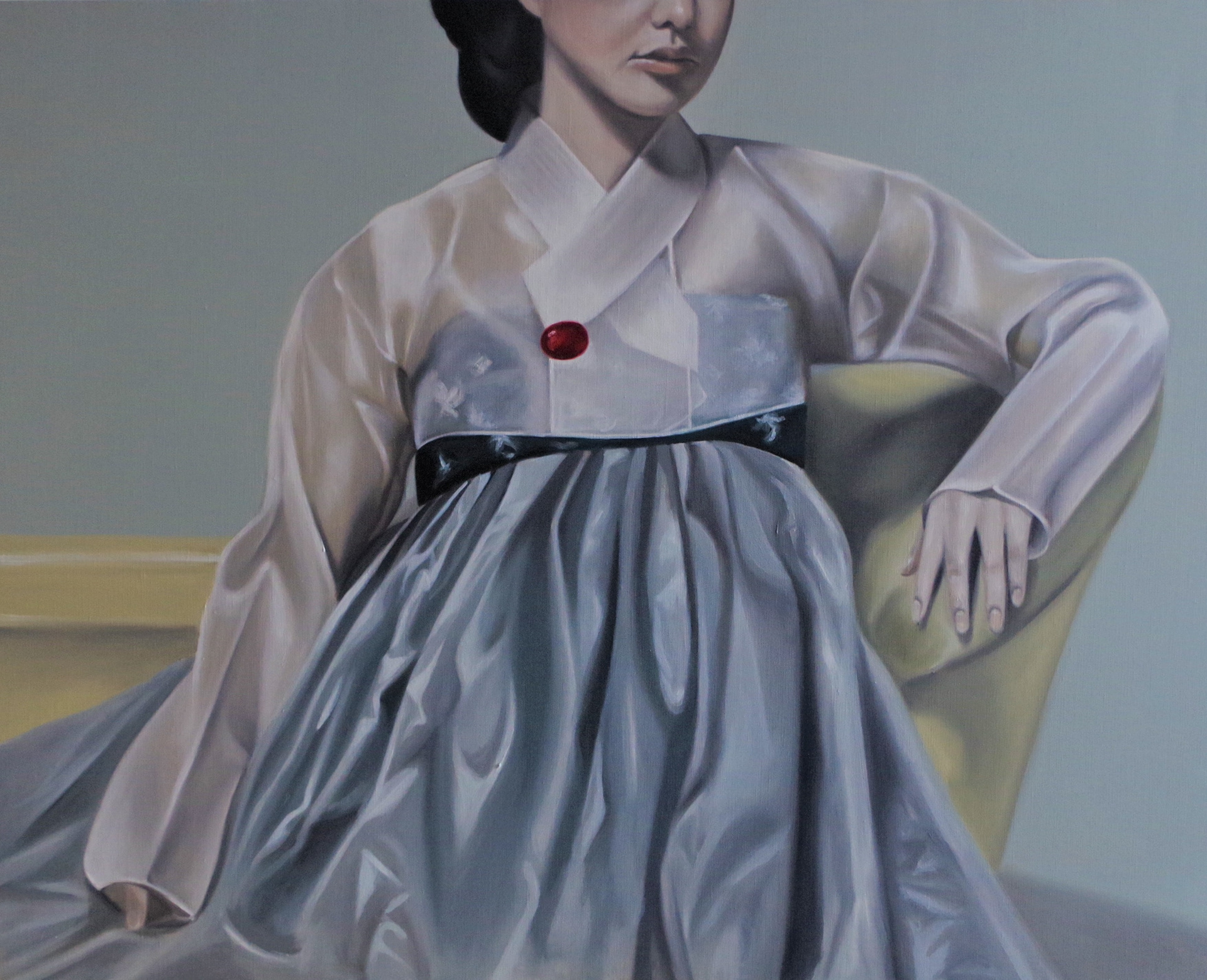 The Wait (Hanbok) - 2017, Oil on linen 112x95cm