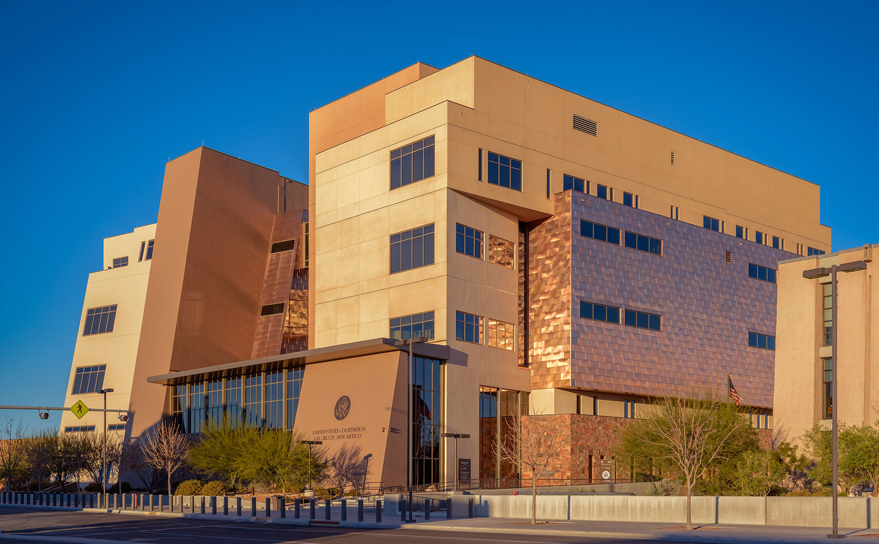 Federal District Court at sunset, Las Cruces NM. Photo © Scott Weaver