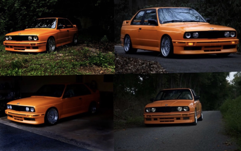 An Orange BMW E30, a car that has become iconic to Frank’s name