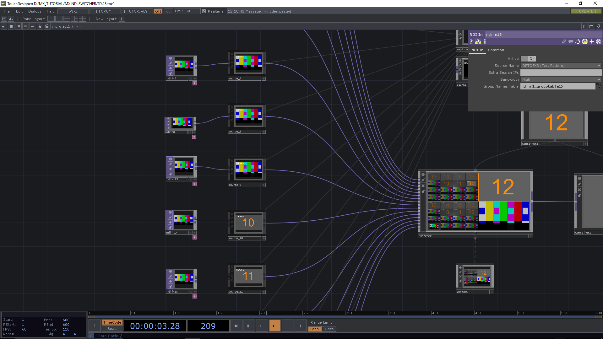 Mxzehn Audiovisual Design Build A Ndi Switcher In Touchdesigner 099