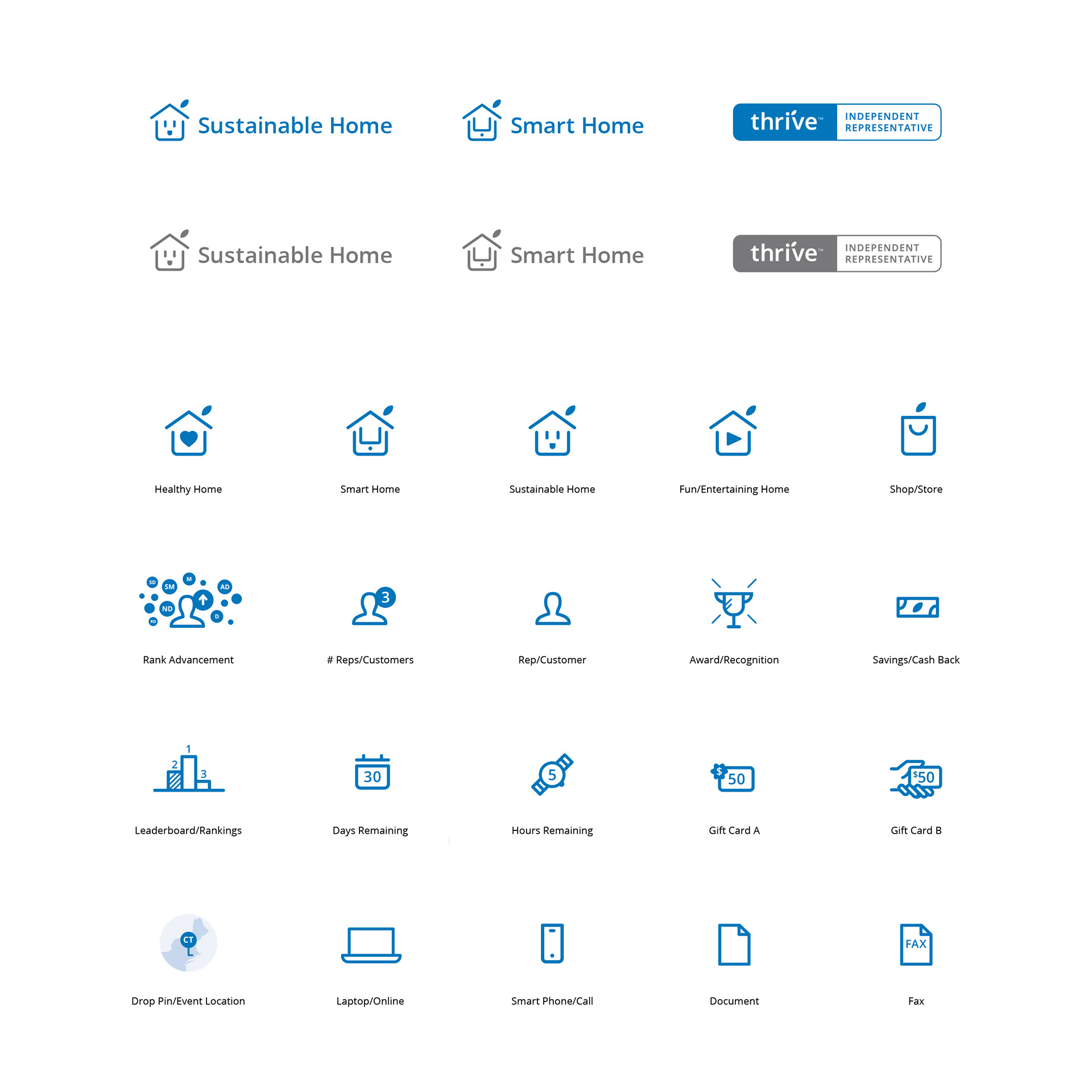 thrive icon design