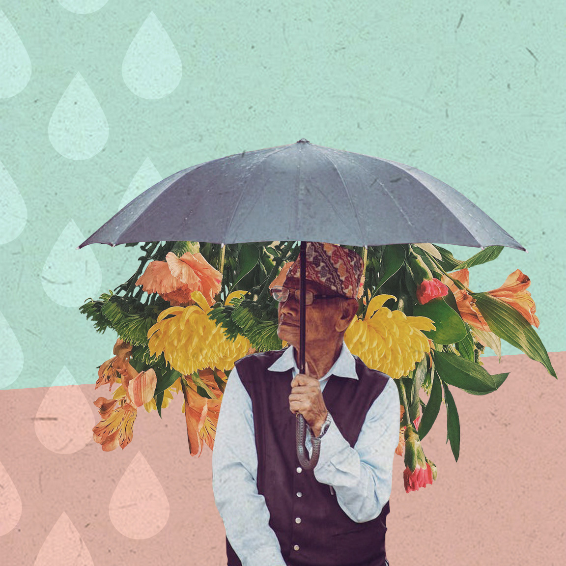 REGENBLUMENSCHIRM