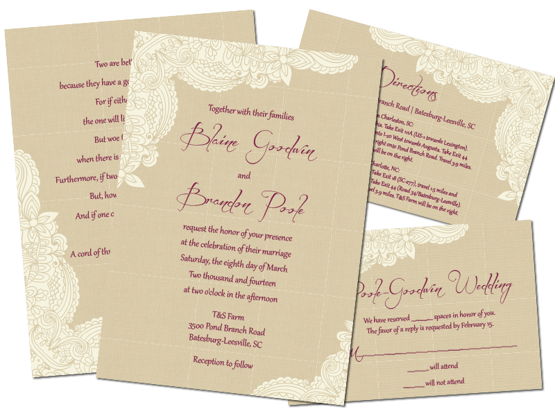 Wedding invitation