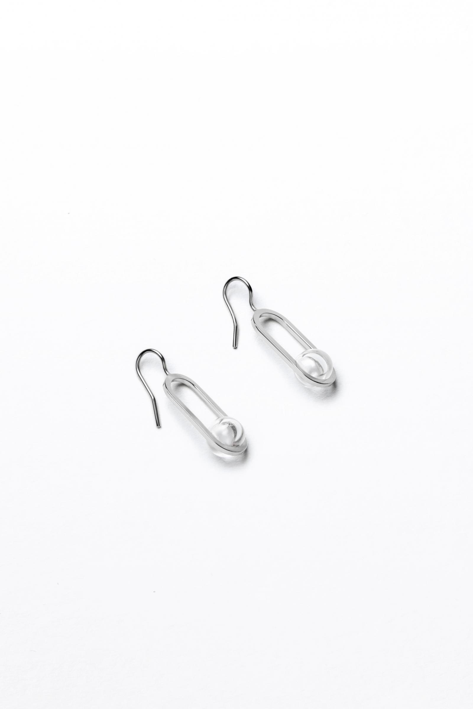 Boucles d'oreilles en argent, finition palladium - 180€