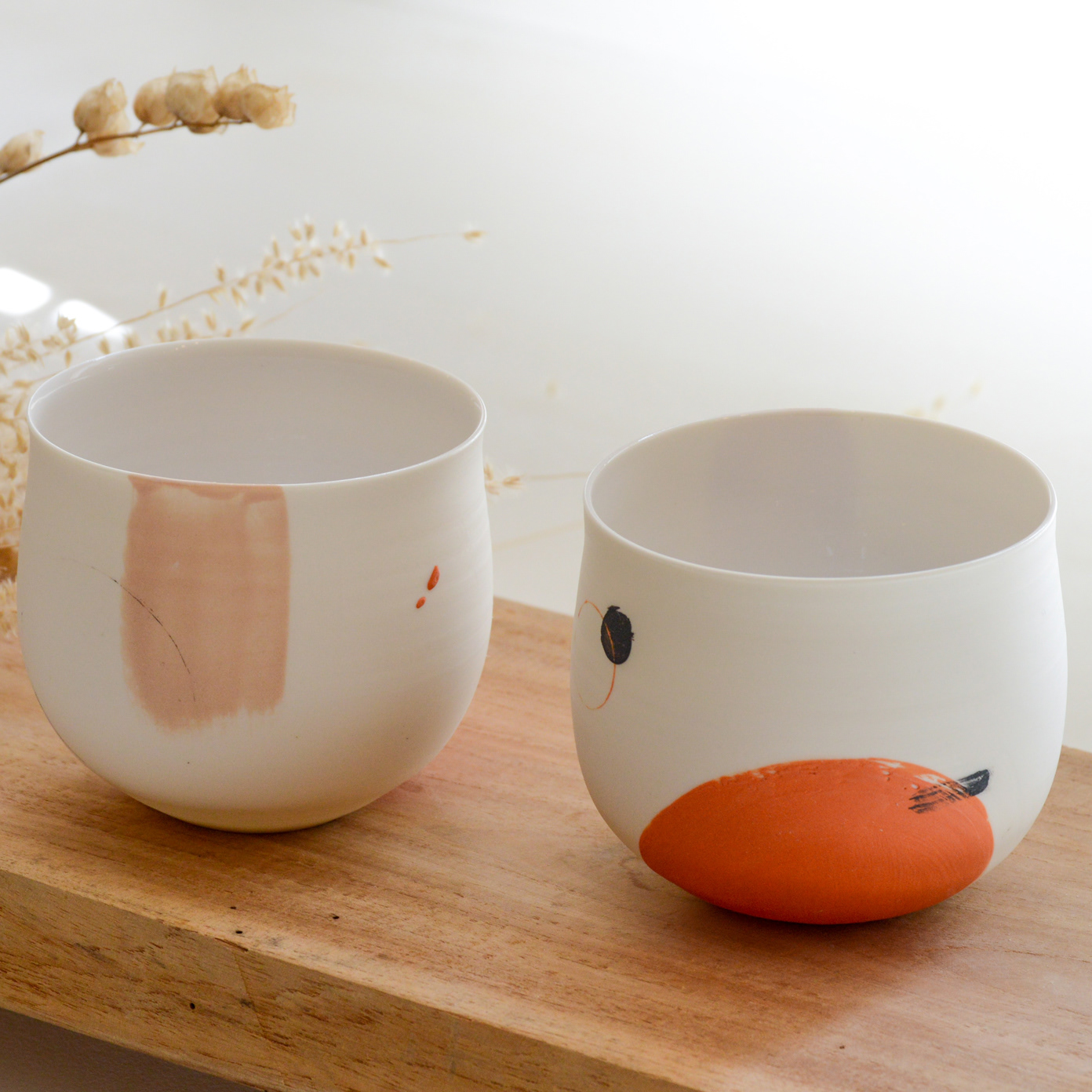Bol en porcelaine sérié 'De lune & d'Astres' orange - 38€