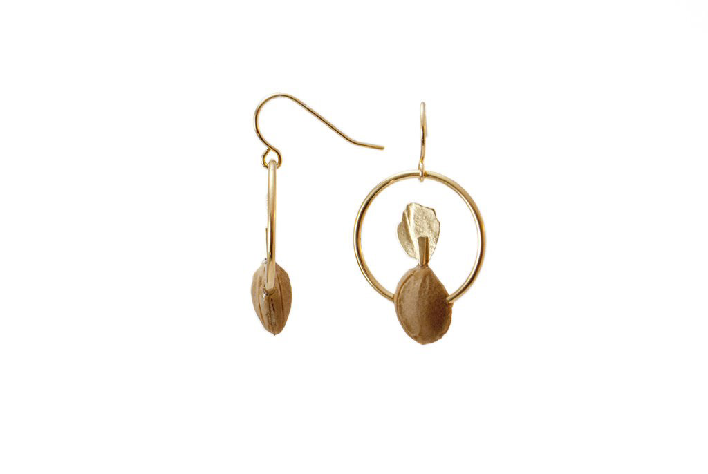 Boucles d'oreilles 'Mirabelle' - Laiton doré à l'or fin 24 carats - 110€
