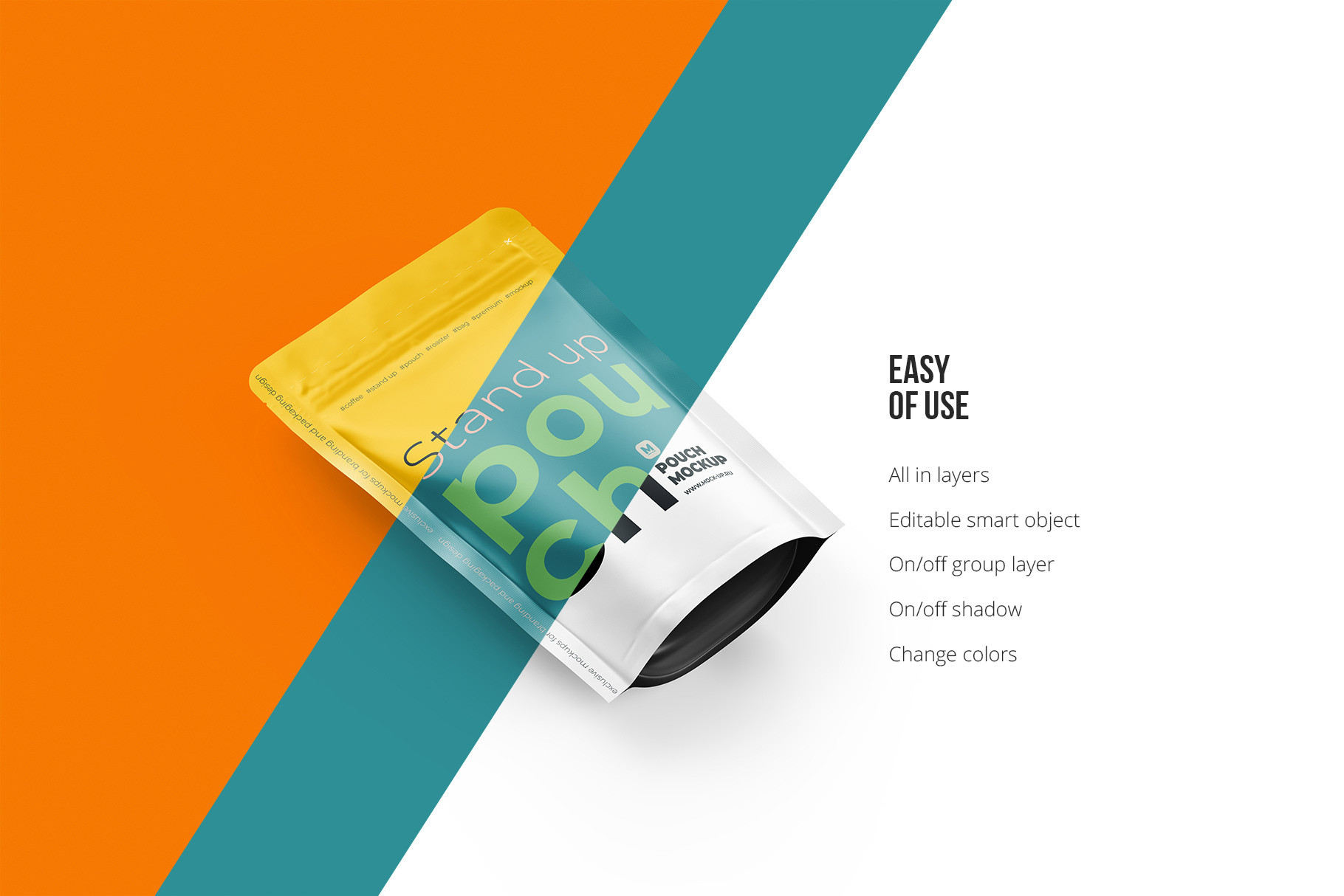 Download Exclusive Product Mockups - Stand-up Pouch Mockup top view