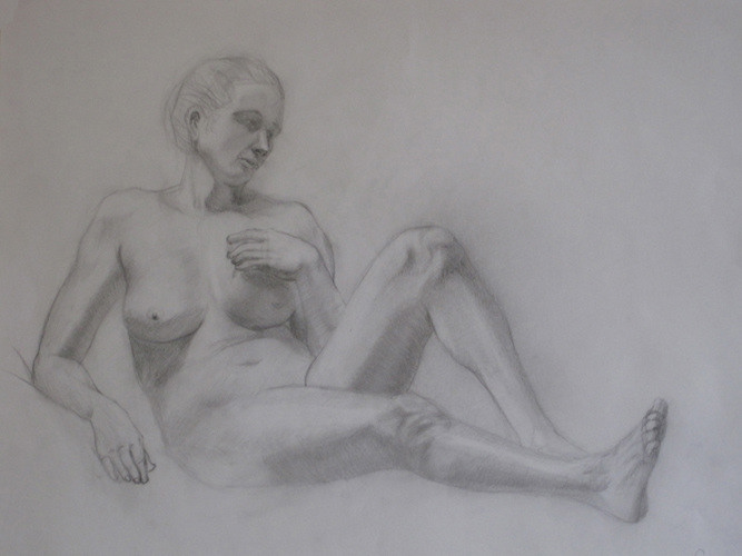 3 day pose /Medium: charcoal pencil