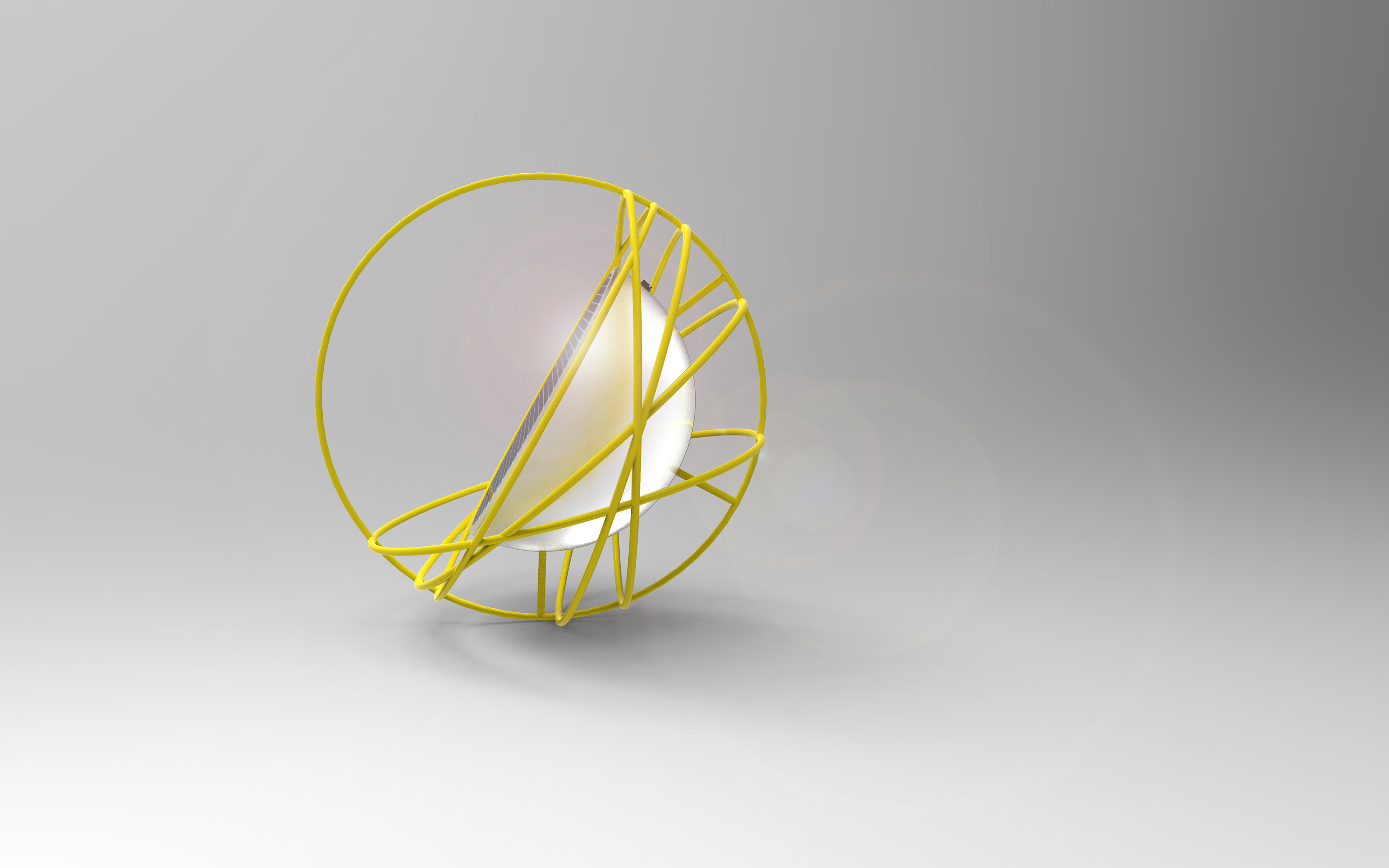 Hope Solar Lamp, for refugee camps, metal frame and polycarbonate body with Huub Ubbens