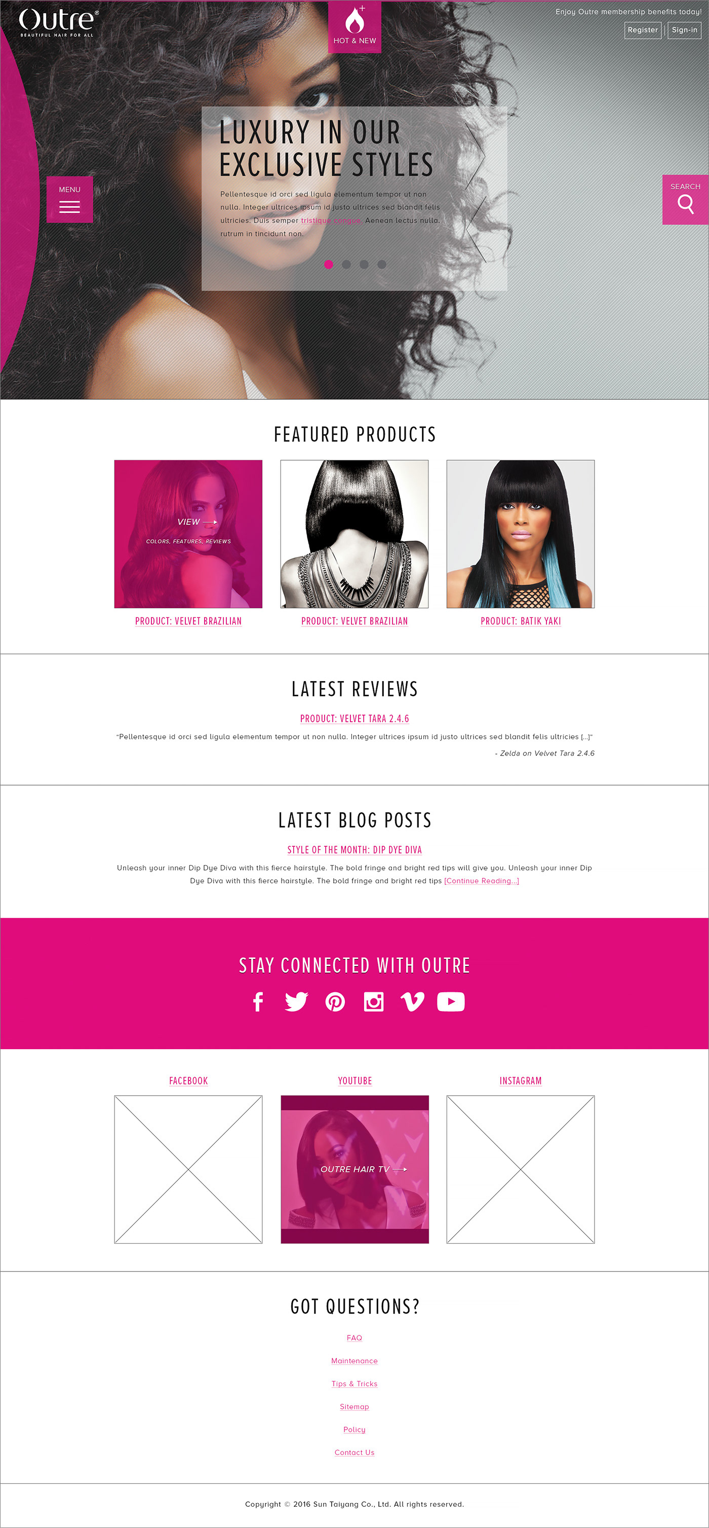 Outre New Homepage Full