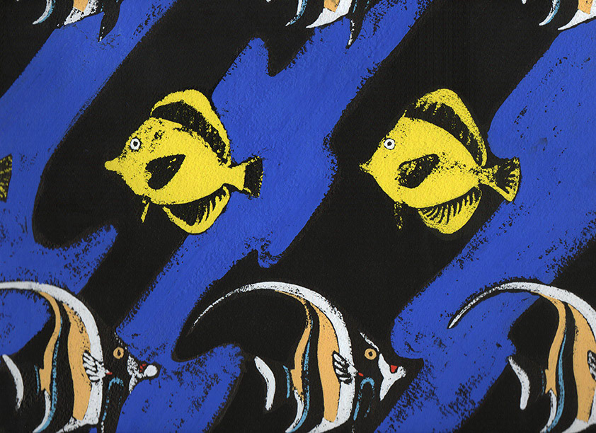 Tropical Fish Goache Ink