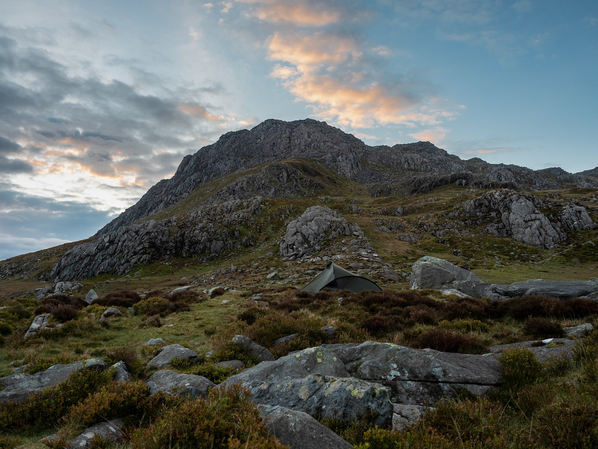 Wild camping by Tryfan