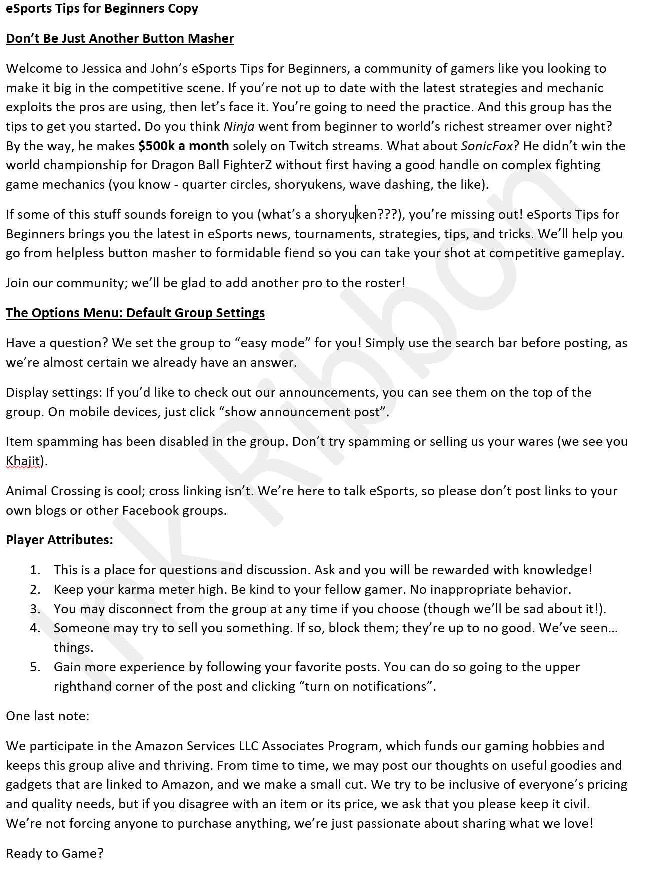 The Only Copywriting You Will Ever Need | Ink Ribbon - FB Group ...