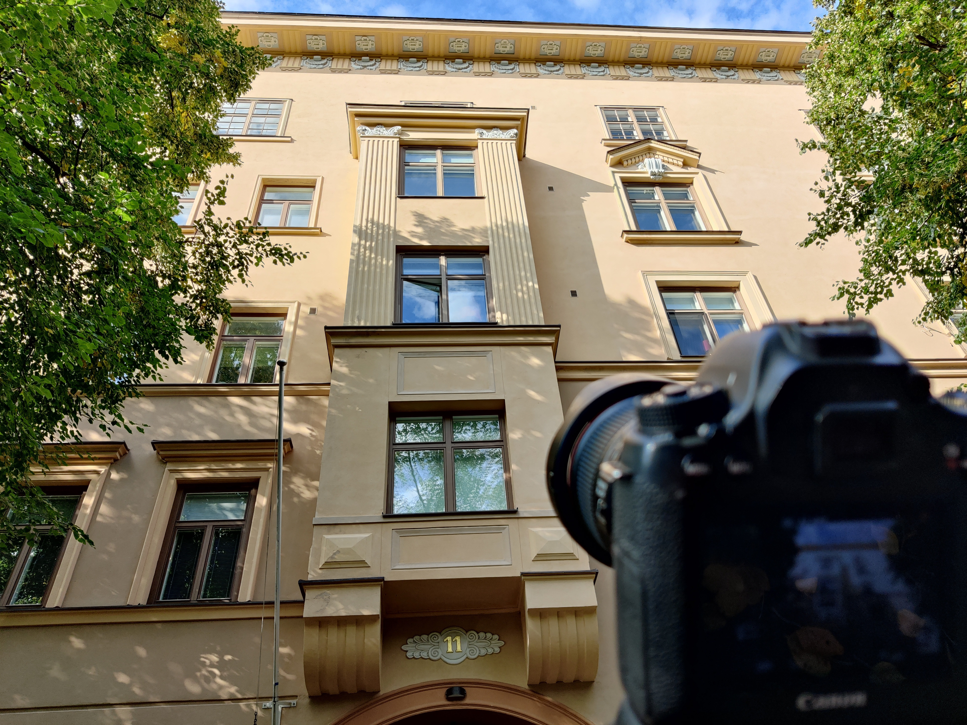 Outside of Albert de la Chapelles old apartment in Helsinki