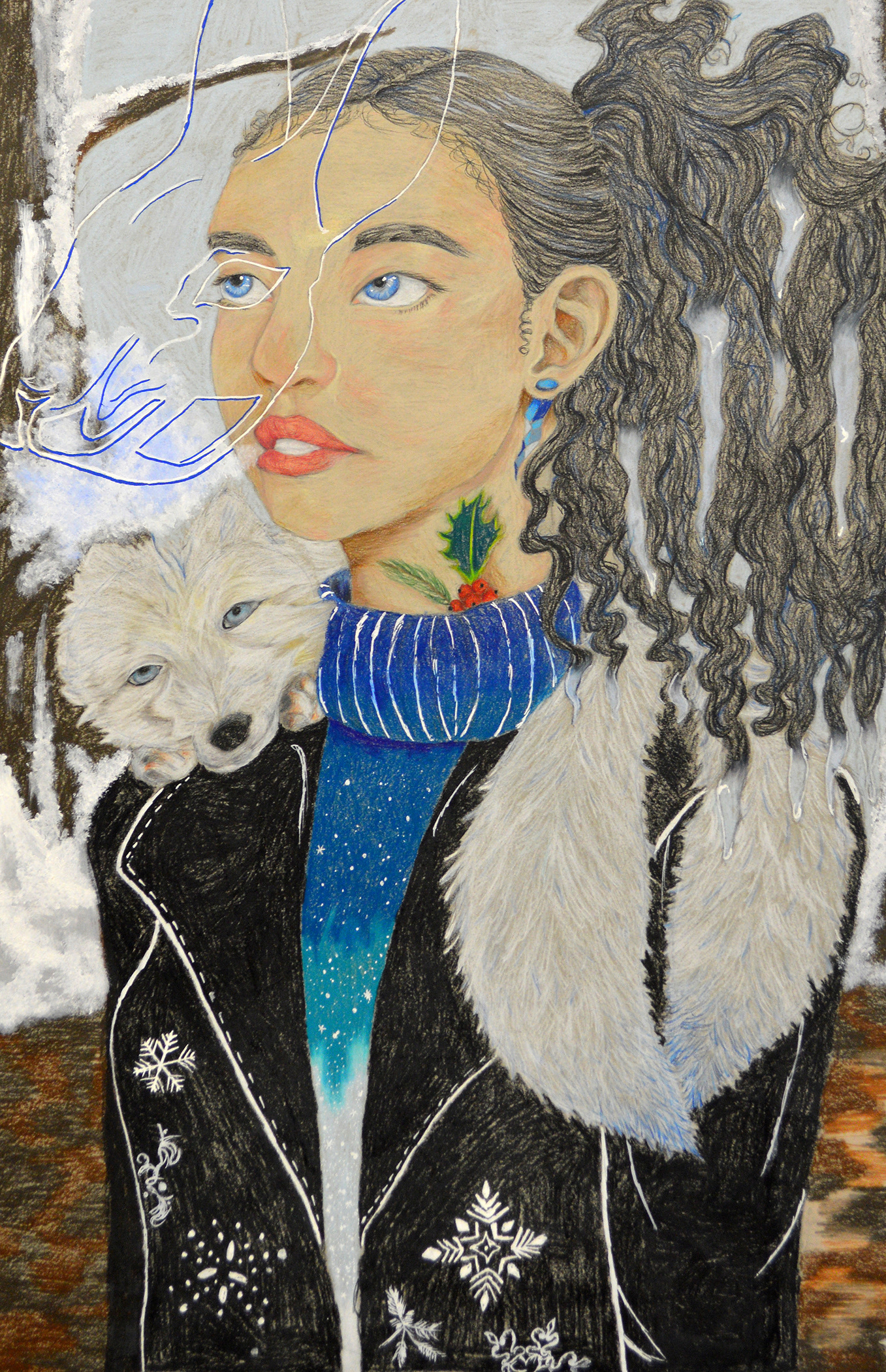 “Crystal Snow”, Colored Pencil, Alauran Allen, Power APAC