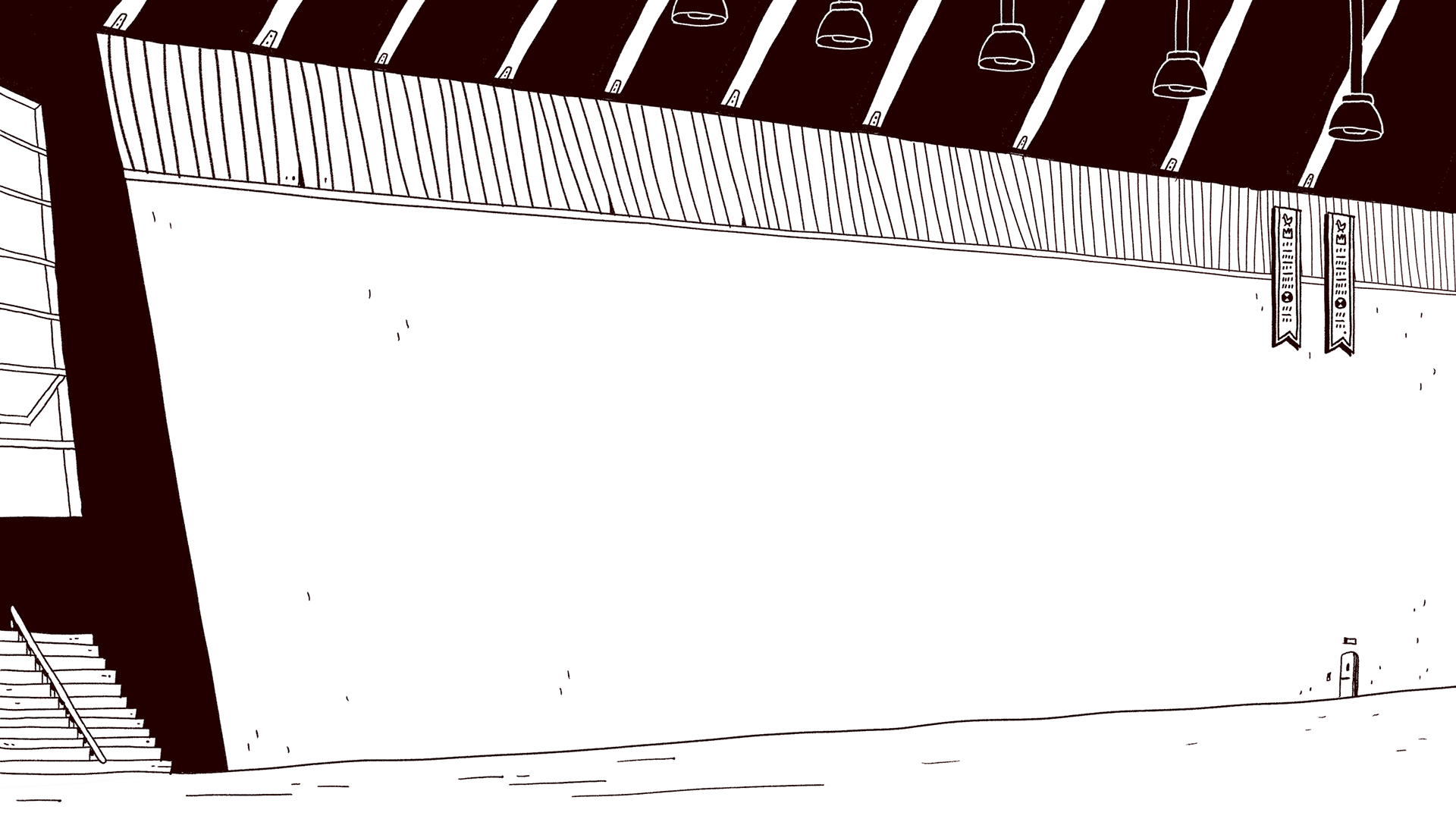 Gymnasium 2 - Background Wireframe for "BBall Explorer" Animation WIP