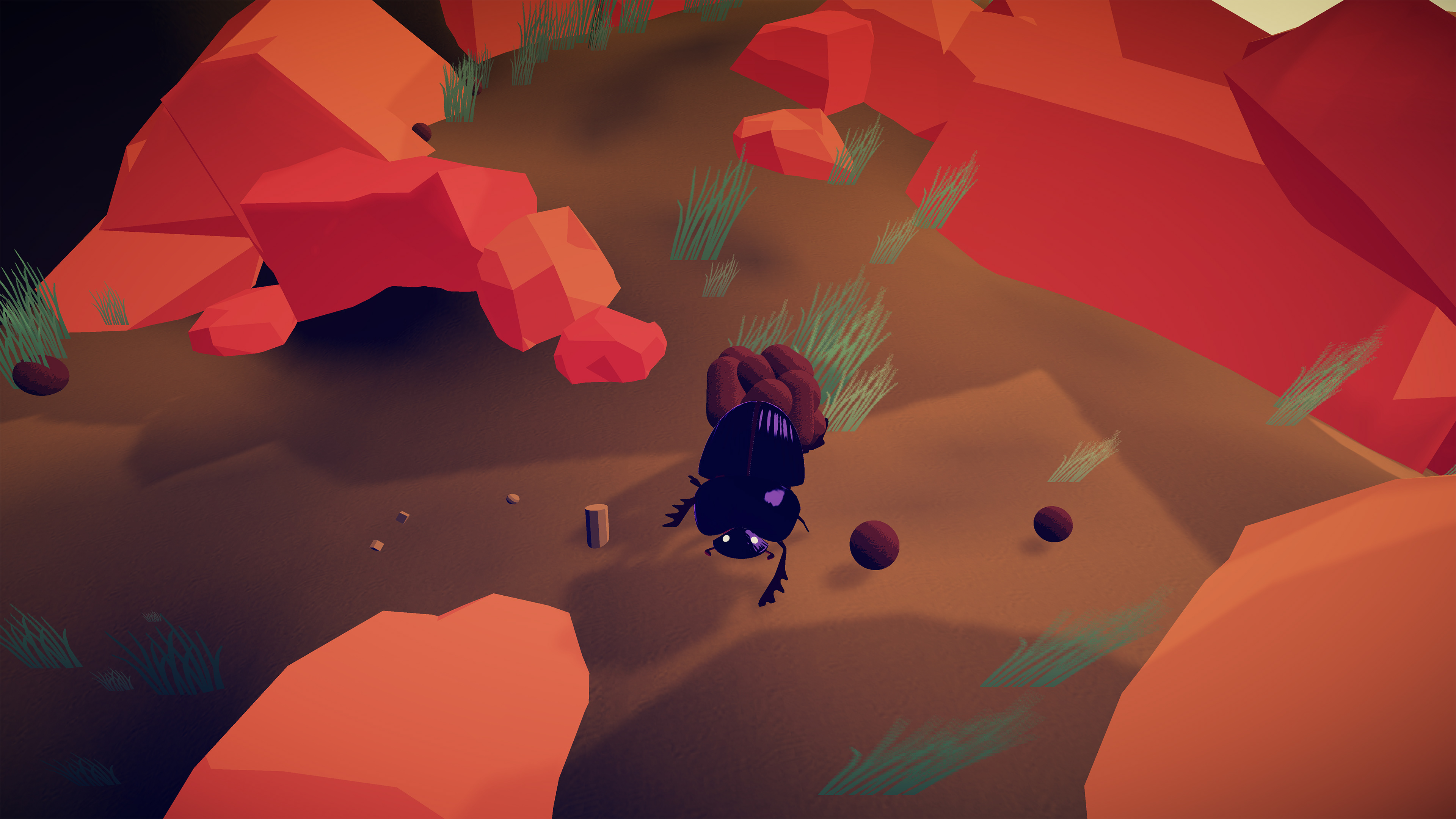 Screenshot of the bug pushing his dungball