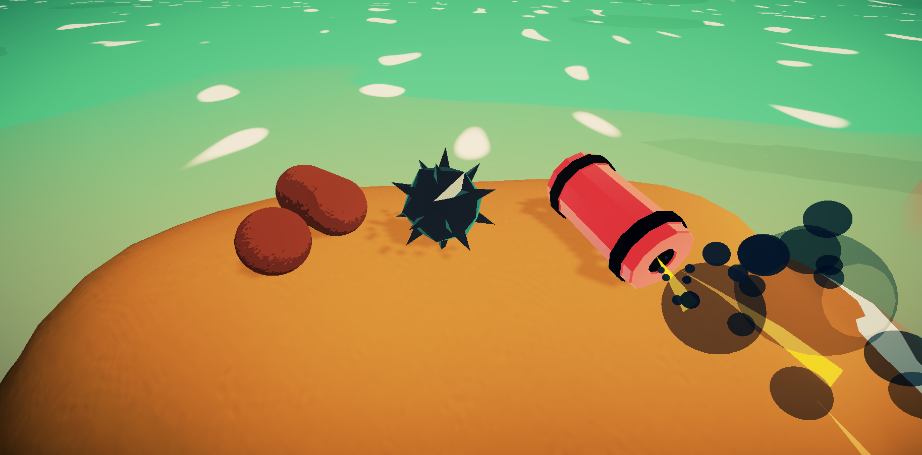Pickups: dung, spicky, explosive