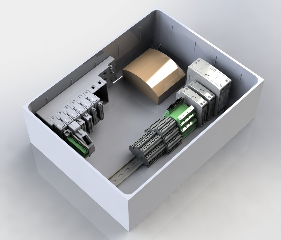 Avionics relay station, this system controls both data acquisition and relay control through Nidaqmx, a National Instruments python API for their modules.