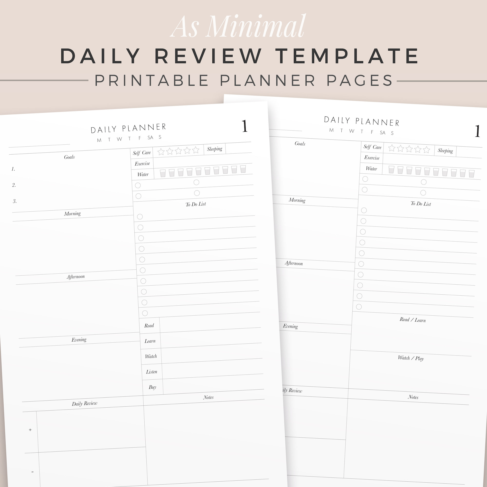 Paperly Planners - Beautiful, Productive. - AS MINIMAL Daily Review