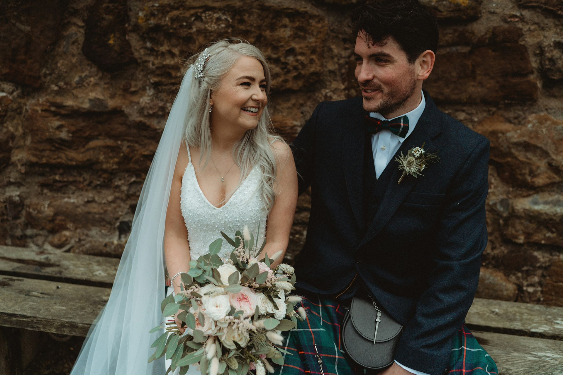Bride & Groom at Crail, Fife