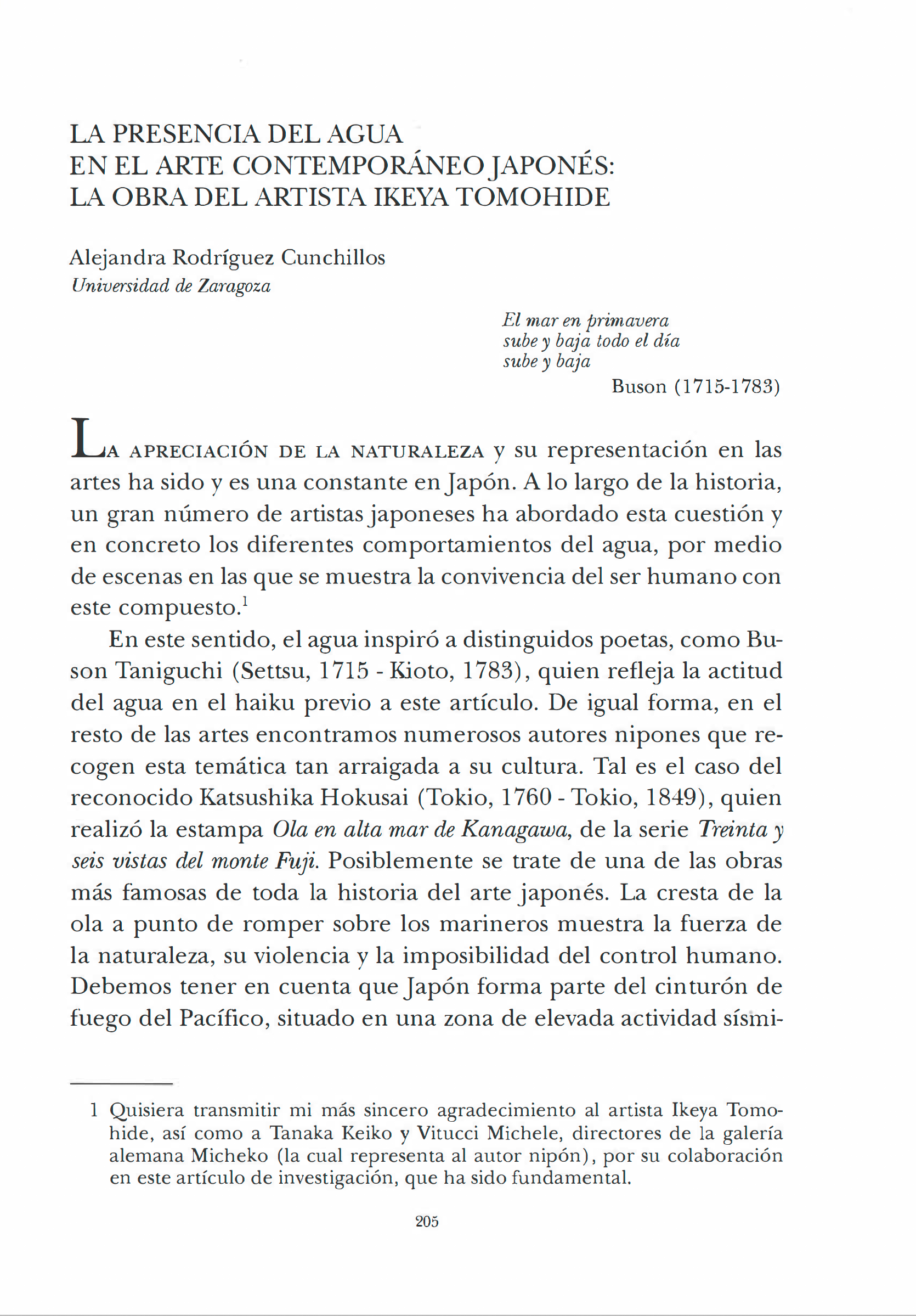 Japan and Water: Heritage Studies and Humanities It is published in Prensas de la Universided Universidad Zaragoza
