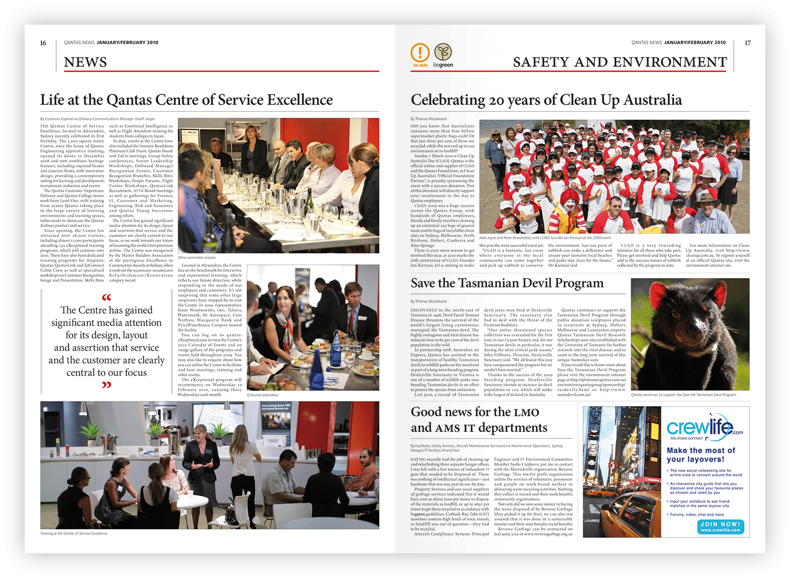 Double-page layout design.