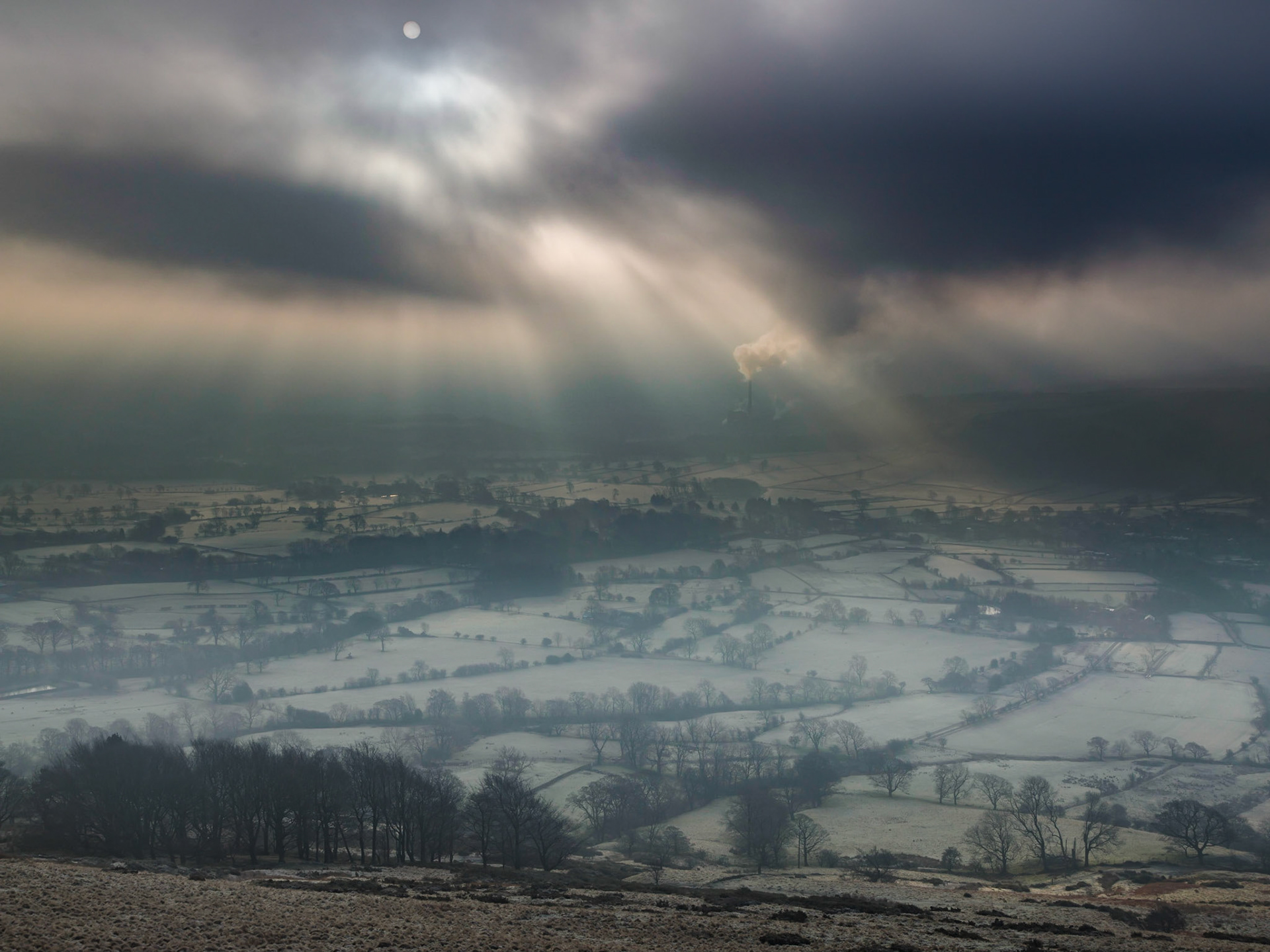 Frozen. View from Mam Tor. February 2018
