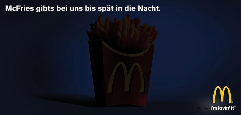 Mc Donald's – Late Opening Hours-Plakat F12, McFries