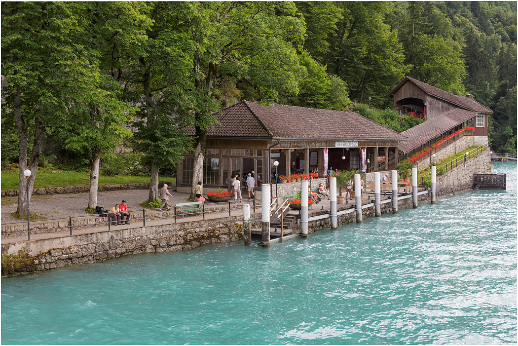 Lake Steamer station at Geissbach, Lake Brienz