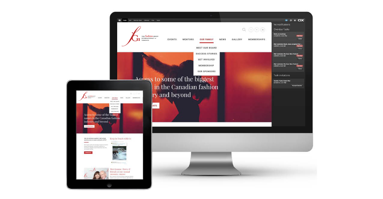 Example of Mobile and Desktop Fashion Group International of Toronto