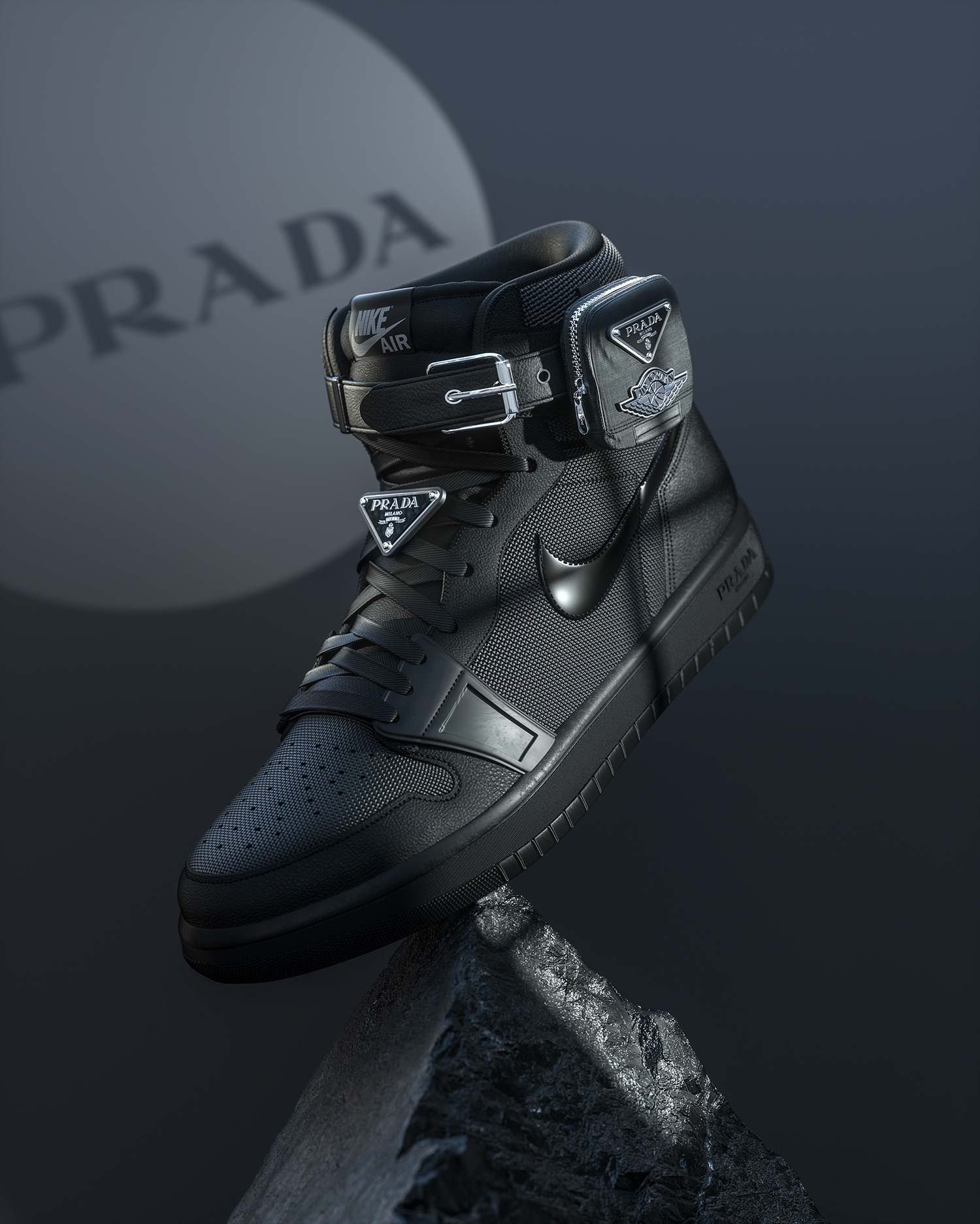 Louis Vuitton x Nike Air Jordan 1 Retro High | 3D model