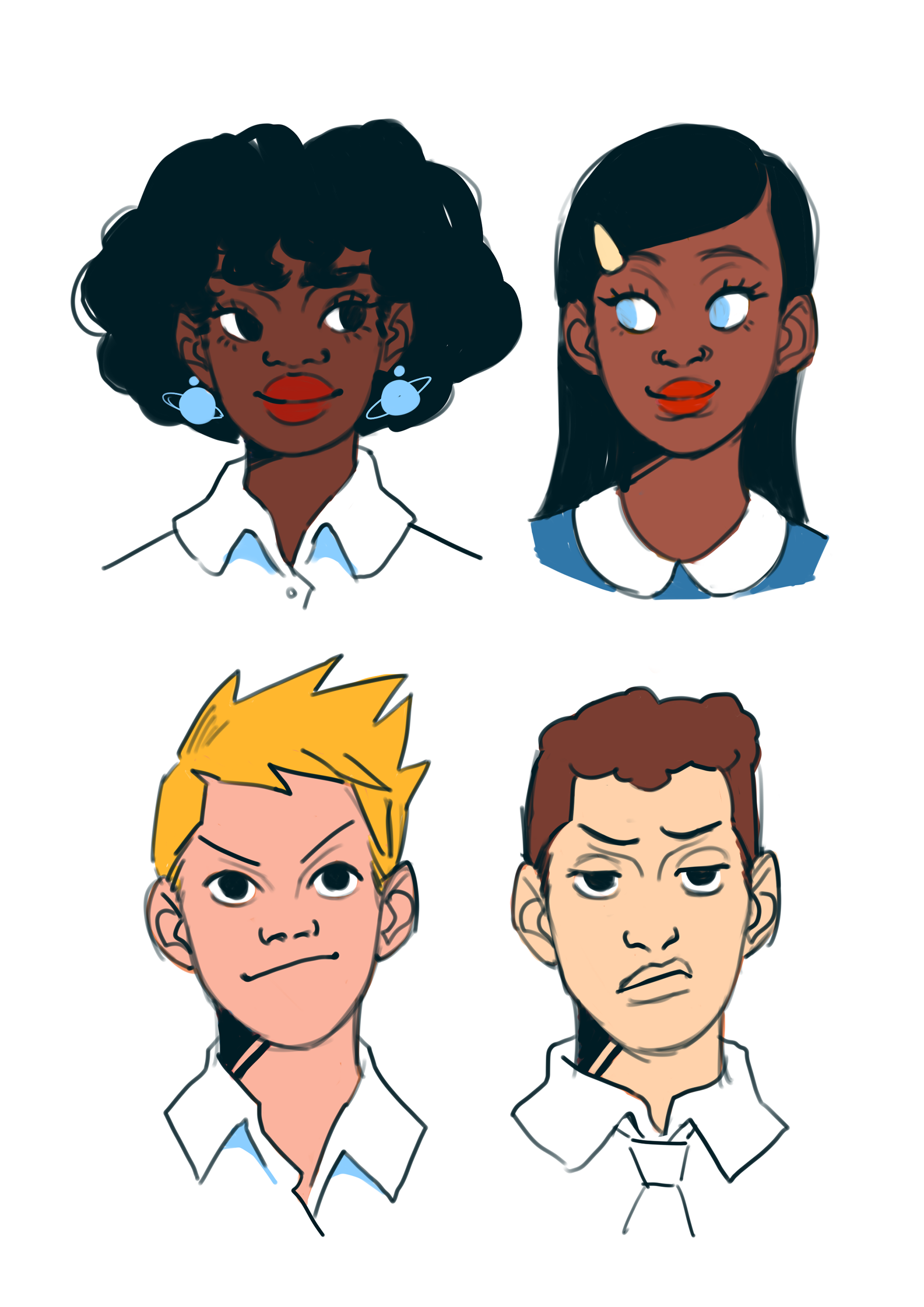 Portraits main characters