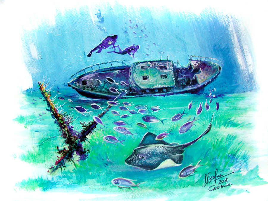 The Rose shipwreck, Carriacou by Dominique Serafini