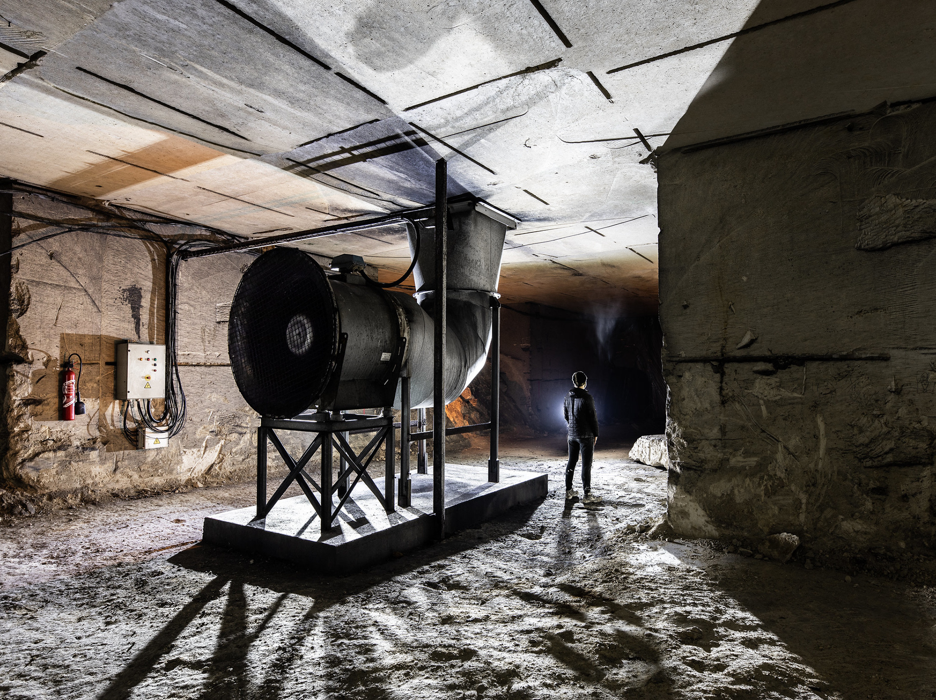 Ventilateur permettant l'aération de la carrière souterraine