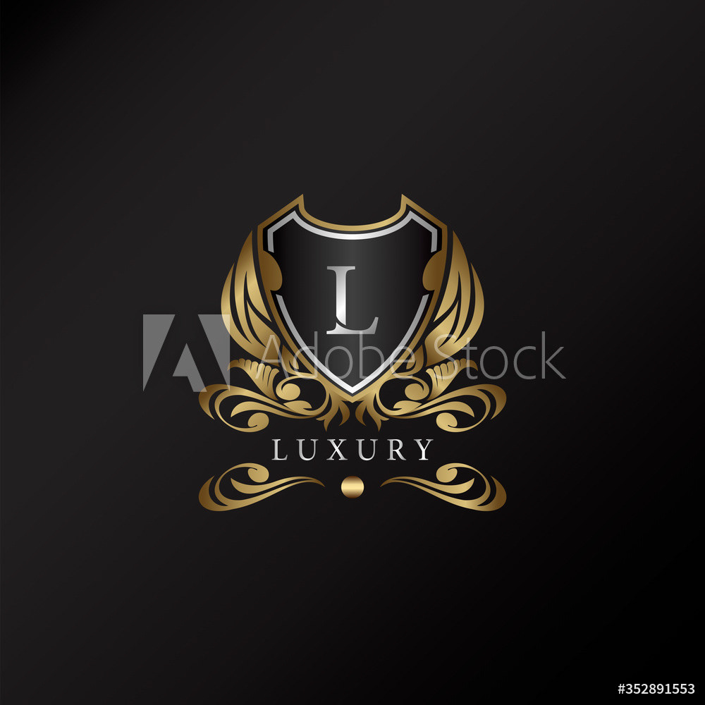 Gold Shield L Letter