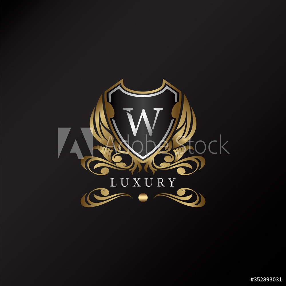 Gold Shield W Letter