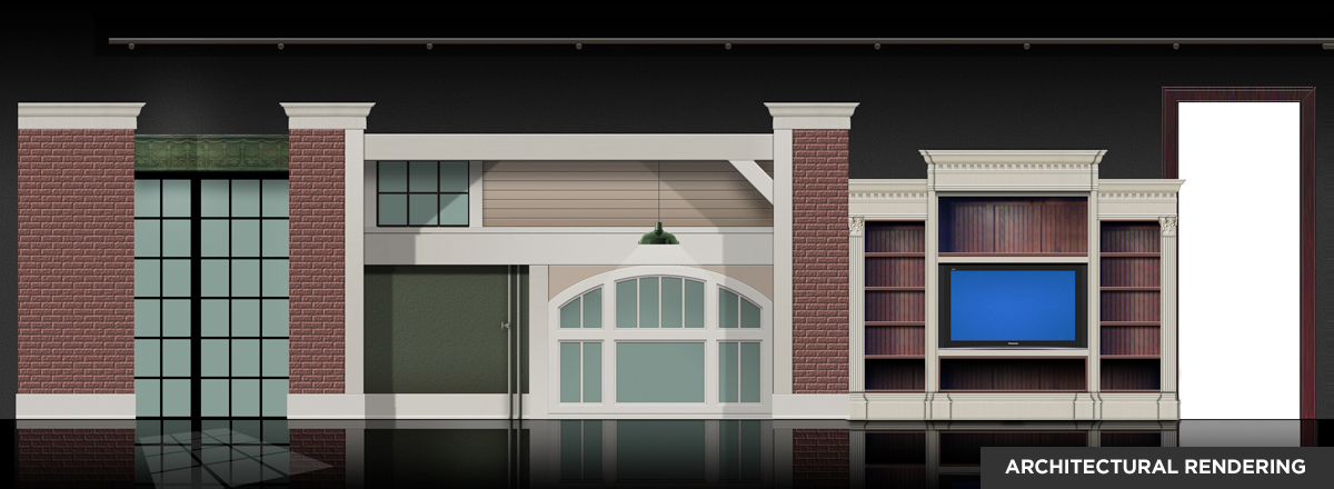 Loft set architectural rendering.