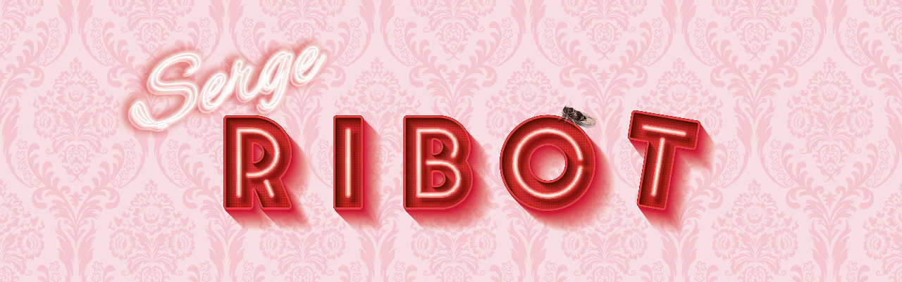 Design Néon-Vintage proposé pour le bloc marque "Serge RIBOT"