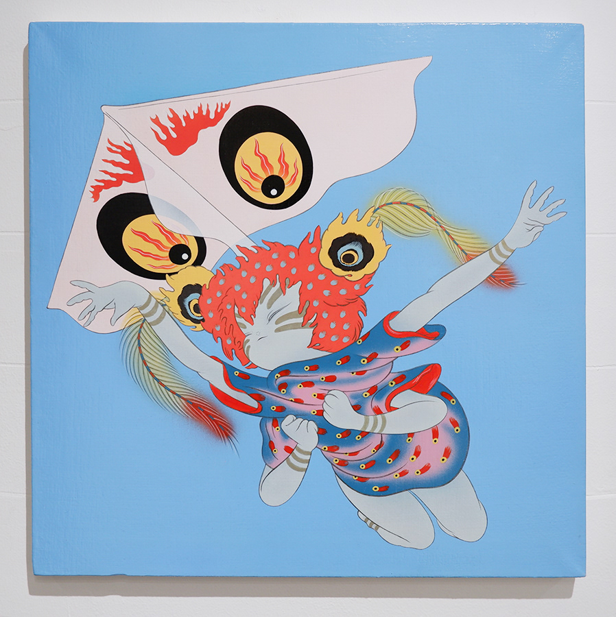 No.16 / title : 無題 / artist : 薬指 ささく / medium : キャンバス、アクリル / year : 2020 / size : W410×H410×D20mm / SOLD OUT