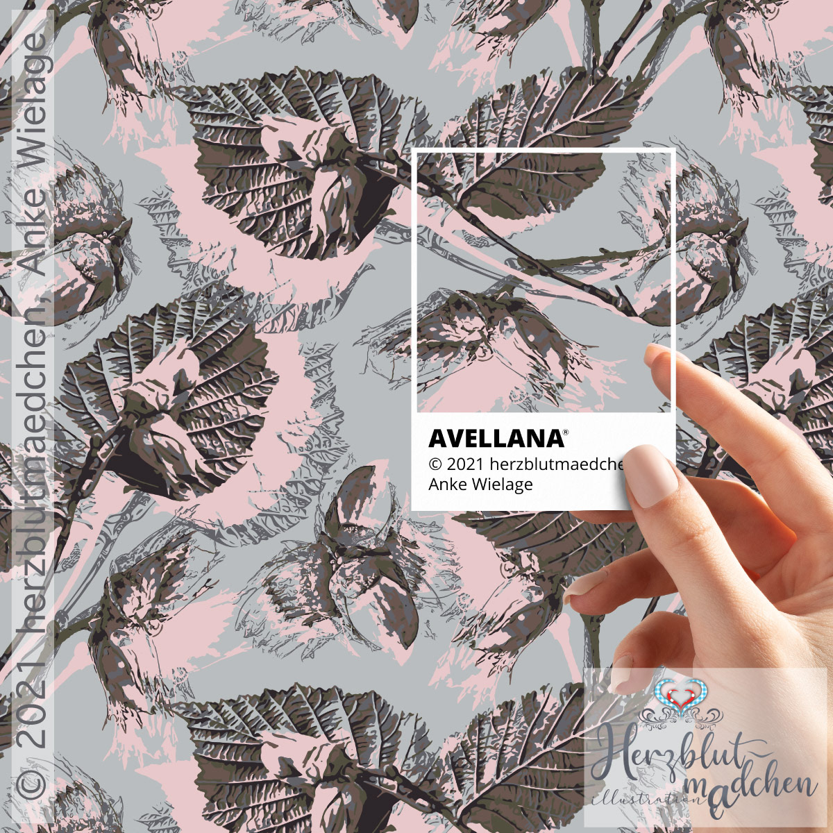Vector based seamless design 'AVELLANA'