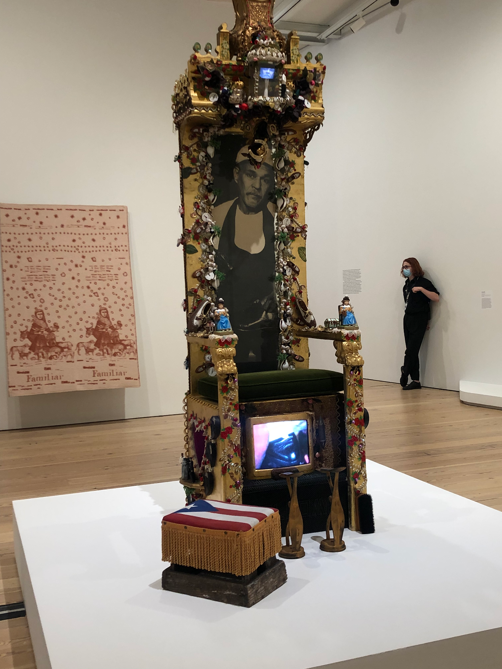 Pepón Osorio; Angel: The Shoe Shiner, 1993; Rosie Lee Tompkins, Three Sixes, 1986