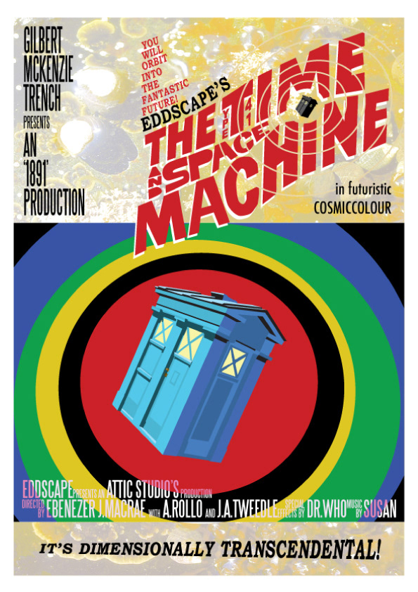 The Time Machine - Edinburgh Police Box, Edinburgh, Scotland, Movie Poster Art, Giclee Print, Wall Art, made up movies, pop culture, local history, landmarks, Doctor Who,
