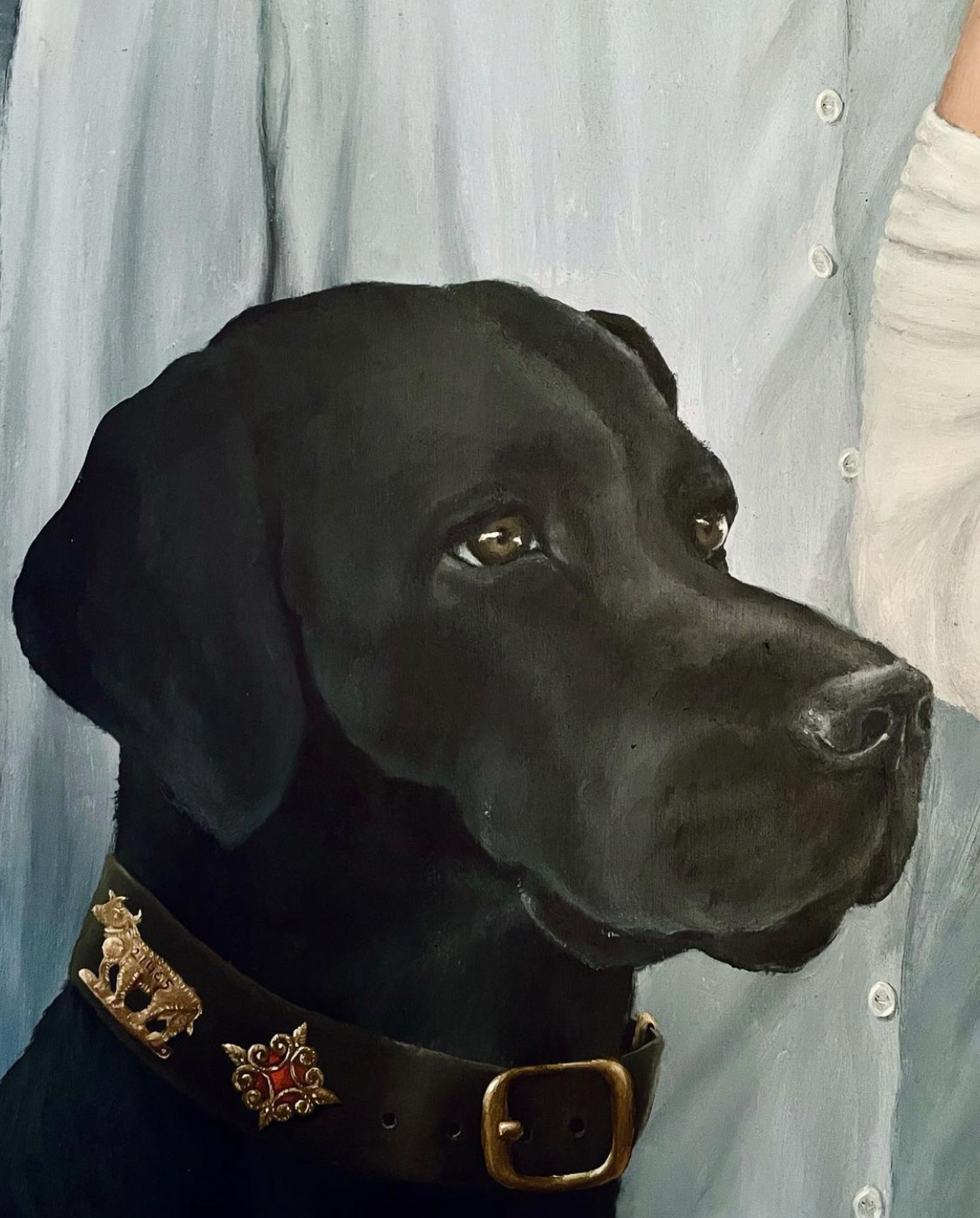 Detail from a commissioned painting, oil on wood, 70x50cm