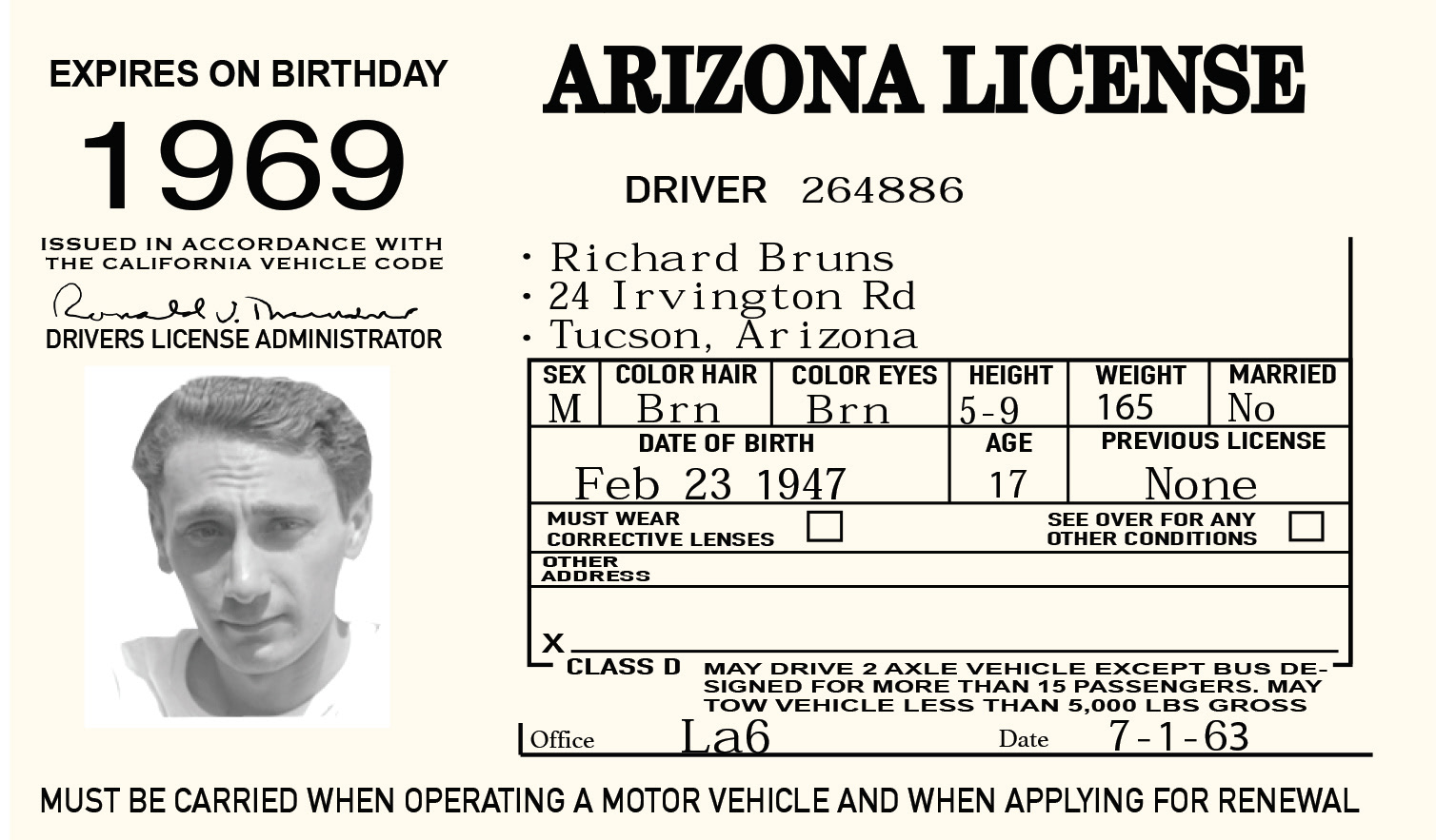 1960s License