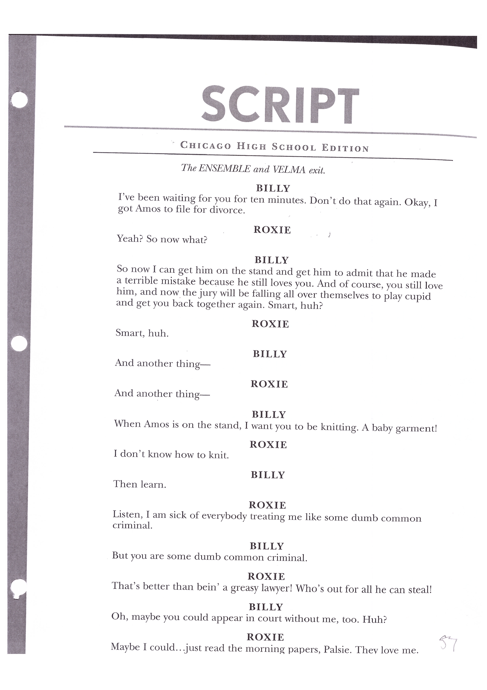 Nandini Tandon Stage Management Script Sample One